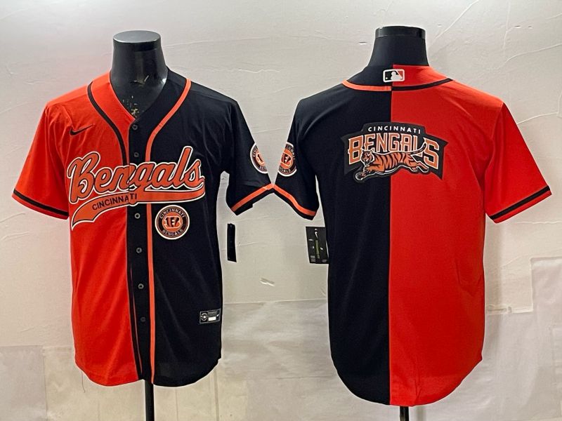 Men Cincinnati Bengals Blank black orange Joint Name 2025 Nike Limited NFL Jersey style 6->cincinnati bengals->NFL Jersey